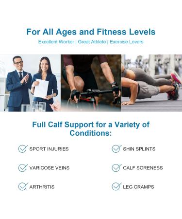 Nofaner Calf Compression Sleeves | Two Stage Elastic Socks for Varicose Vein Relief | Flesh-Colored Calf Sheath - Buy Online on GoSupps.com