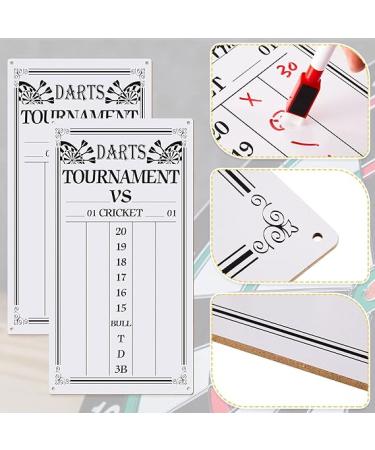 Dart Scoreboard Set with 4 Markers - Ideal for Cricket and 01 Dart Games | 15 x 7.8 Inches - Buy Online on GoSupps.com