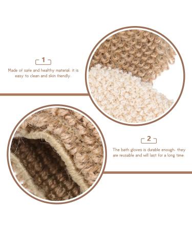 Beaupretty 2PC Jute Exfoliating Bath Mitts - Natural Body Peeling Gloves for Spa & Deep Cleaning - Buy Online on GoSupps.com