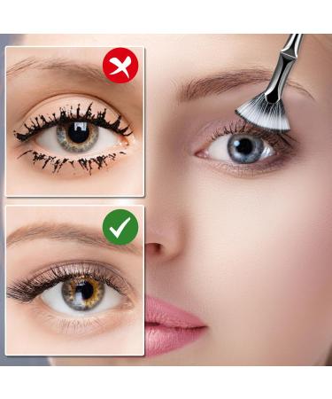 5PCS Folding Scalloped Lash Brush Set - Soft Mascara Fan Brushes for Perfect Lashes | Eyelash Makeup Tools for Upper & Lower Lashes - Buy Online on GoSupps.com