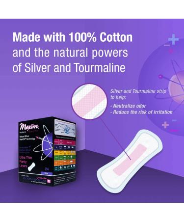 Maxim Ultra Thin Panty Liners with Silver MaxION Technology - 24 Count - Buy Online on GoSupps.com