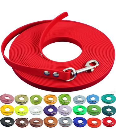 Bio -line drag line 12mm made of biothane - 3.0 m in red i dog linen without hand loop for small and large dogs - water -repellent leash 3.0 m red - Buy Online on GoSupps.com