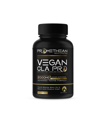 Vegan CLA Pro 2000 mg Pure Premium CLA Safflower Oil Conjugated Linoleic Acid Best Belly Fat Burner Weight Loss Supplement for Men & Women 120 Count Softgels High Potency Optimum Dosage 1250