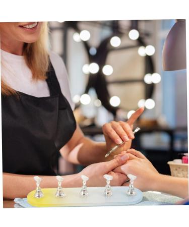 Ipetboom 1 Set Nail Practice Holder Nail Holders for Nail Painting Nail Display for Nail Painting Nail Rest Training Nail Display Diy Display Stands for False Nail Tip Aurora Oval Plastic - Buy Online on GoSupps.com