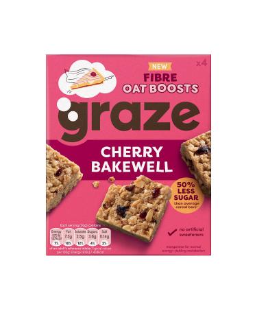 Graze Protein Cherry Bakewell Healthy Snacks 30g Pack of 4