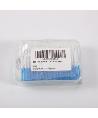 200 Interdental Brushes - Silicone Dental Brushes with Box | Portable Dual-House Floss Sticks for Effective Tooth Cleaning - Green Orange Blue - Buy Online on GoSupps.com
