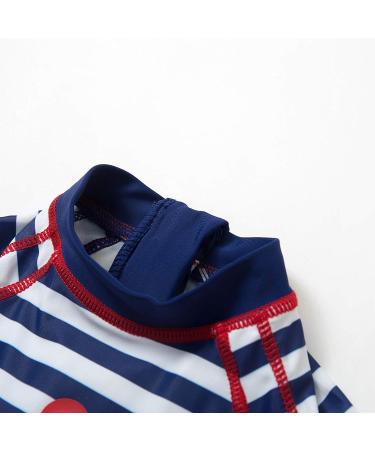 BONVERANO Baby Boys Swimsuit 18-24 Months | Short-Sleeve Zipper One Piece Swimwear with UPF 50+ Sun Protection | Anchor Design - Buy Online on GoSupps.com