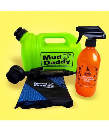 Mud Daddy Starter Bundle 5L Green Portable Pet Washing Device + Prewash Spray & Micro Fiber Towel - Ideal for Dogs, Horses & Small Animals - Buy Online on GoSupps.com