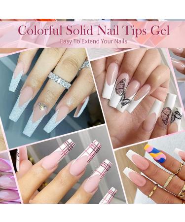 Buy U-shinein 2x10ml Solid Nail Glue Gel - Clear & Pink Gel for Acrylic Nails | Press On & Nail Art Manicure | Long Lasting Cure - Buy Online on GoSupps.com