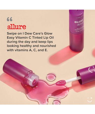 I DEW CARE Bright Side Up Brightening & Hydrating Vitamin C Serum with Niacinamide + Glow Easy Vitamin C Tinted Lip Oil Gloss with Jojoba Seed Oil Bundle - Buy Online on GoSupps.com