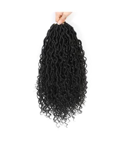 24 Inch 8 Packs Goddess Locs Crochet Hair - Natural Looking Bohemian River Goddess Faux Locs for Black Women (1B) - Trendy & Edgy Style - Buy Online on GoSupps.com