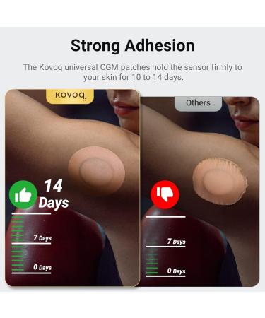 Kovoq 30x Freestyle Libre 3 Pflaster | Hypoallergenic Diabetes Plaster & CGM Glucose Monitor Sticker | Breathable Sensor Cover in Beige Bag Packaging - Buy Online on GoSupps.com