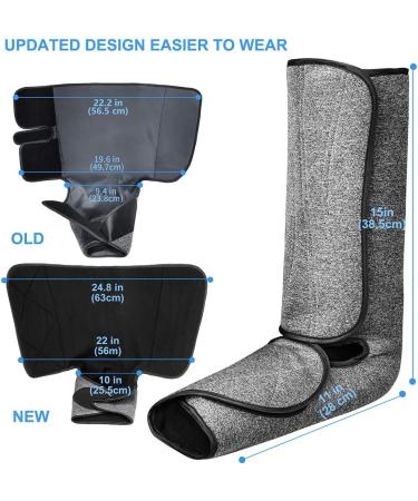 Adjustable Leg Massager for Circulation with Heat - Foot and Calf Massage Machine | LCD Controller, 3 Intensities, 3 Modes - Buy Online on GoSupps.com