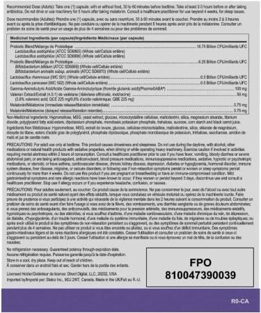 Peptiva 26 Billion CFU Probiotic and Sleep Support - Clinically Validated Multi-Strain Probiotic - Lactobacillus and Bifidobacterium Melatonin - 30 Count - Buy Online on GoSupps.com
