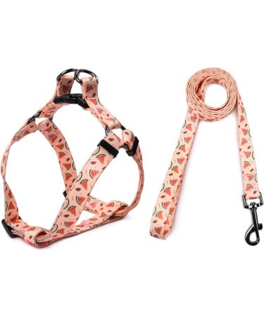 ECHOBTEN-STORE Adjustable soft nylon material harness suitable for daily ourdoor pet travel Suitable for small and medium-sized dogs Product pattern is cute and bright (S Watermelon) Watermelon S - Buy Online on GoSupps.com