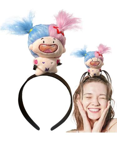 Doll Hairband - Cartoon Plush Hairband Doll Headband | Cute Hairhoops for Styling Makeup Fashion Plush Doll Hairband for Girls Kids Pisces - Buy Online on GoSupps.com