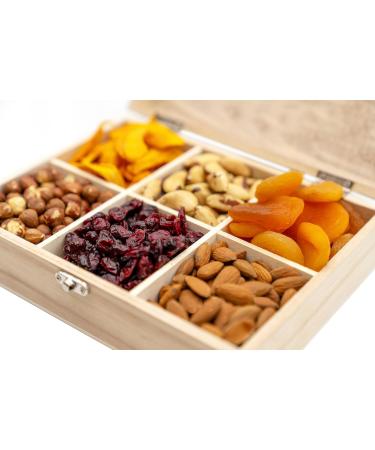 Balmond Premium Nuts Gift Box - 600g Assorted Fruit & Nut in Beautiful Wooden Box - Brazil nuts Almonds Hazelnuts - Suitable for Halal Kosher Gluten Free Vegan & Vegetarian Diets - Buy Online on GoSupps.com