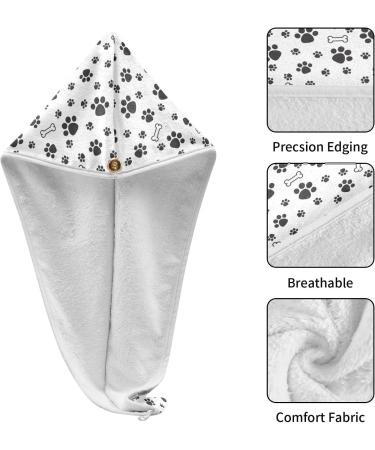 Claws and Bones Dry Hair Cap Set | 2 Piece Quick Drying Towels & Button Headband - Super Absorbent & Comfortable - Buy Online on GoSupps.com