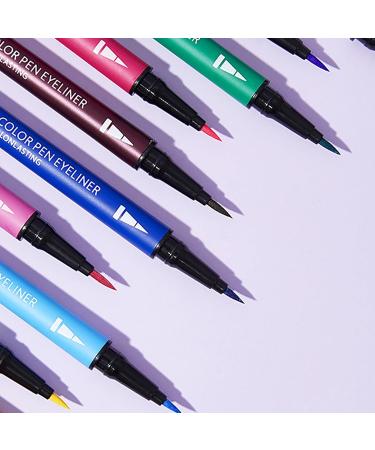 12 Colored Eyeliners Pen Set Waterproof Smudge-Proof Eye Shadow Pencil Liquid Eyeliner Makeup Set Long-Lasting High Pigmented Rainbow Eyeliner Pencils Kit Glitter Eye Liners for Women #39*12colour - Buy Online on GoSupps.com