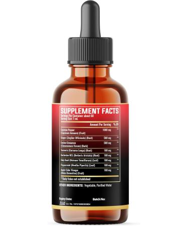 8in1 Cayenne Pepper Liquid Drops with Ginger, Ceylon Cinnamon and 5 More Herbals - Digestion, Circulatory Heath Support - 2 Fl Oz for 2 Months 2 Fl Oz (Pack of 1) - Buy Online on GoSupps.com