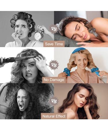 Colorfarm Heatless Hair Curler Set for Long Hair - No Heat Curling Rod Headband with Satin Ribbon Wrap - Overnight Hair Roller with Scrunchies and Clips for Hairstyles - Carna - Buy Online on GoSupps.com