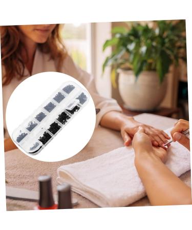 POPETPOP 1 Box Nail Jewelry Drill Nail Art Jewels Nail Manicure Decoration Ab Diamonds for Nails Rhinestones Rhinestone Acrylic Nails Nail Jewelry Decorations Flash 3d Accessories Plastic 13X5X1cm Black - Buy Online on GoSupps.com