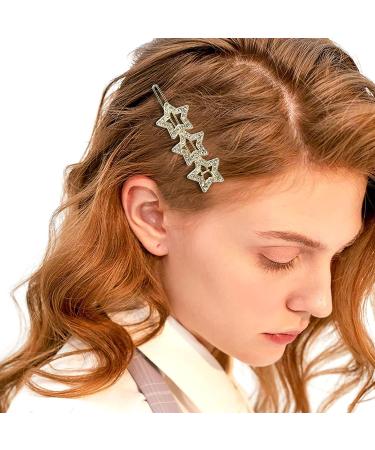 8 Pcs Rhinestone Star Hair Clips - Fashion Hair Barrettes for Women and Girls - Buy Online on GoSupps.com