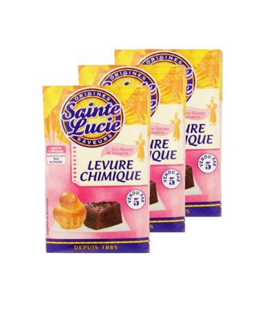 Lot 3x Baking powder - Sainte Lucie - 5 sachets 10g