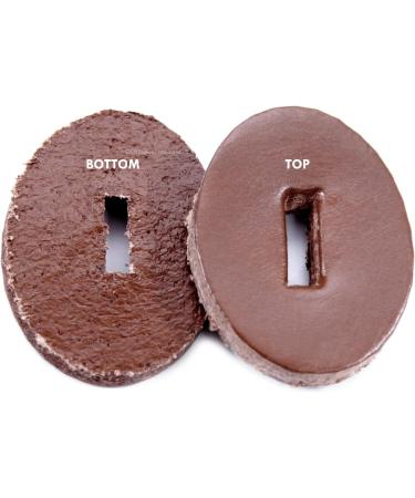 Cowhide Leather Handle Washers - Oval Shape - (1.30 x 1.00 x .125) - (Brown) - USA Made - (for Knife Making & Hobby) - (100 Pack) Cowhide Handle Washers - (Oval)(Brown) - (100 Pack) - Buy Online on GoSupps.com