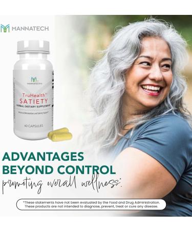 Mannatech - TruHealth Satiety - Encourages Mindful Eating & Balanced Habits Gut Health Formula with MetaboBiome Blend & Chromium - 60 Capsules - Buy Online on GoSupps.com