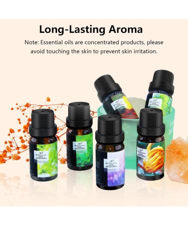 Fresh Essential Oils Set - 6x10ml Aromatherapy Gift Kit for Diffusers & Humidifiers - Tea Tree Lavender Peppermint & More - Buy Online on GoSupps.com