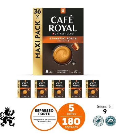 180 Aluminium Capsules - Caf Royal Pro | 5 x 36 - Compatible with Nespresso * Alu Coffee Machines for Home Use - Strong Espresso Flavor - Buy Online on GoSupps.com