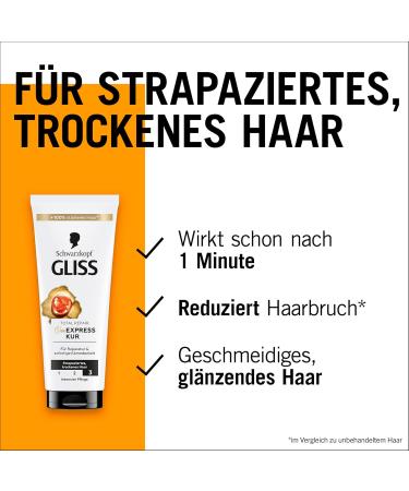 Gliss Total Repair Intensive Treatment 1 Minute (200 ml) - Liquid Keratin Hair Treatment for Dry and Damaged Hair - Effective from 1 Minute - Buy Online on GoSupps.com