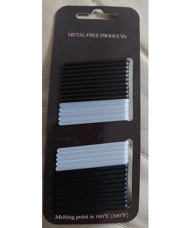 Metal-Free Bobby Pins Set in Black, Brown, and Clear - Pack of 3 - Buy Online on GoSupps.com