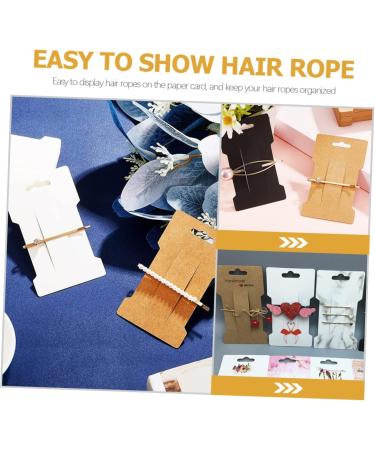 FOMIYES 1200 Sheets Headband Wrapping Card Headband Display Hair Bow Display Hair Barrette Display Earring Hair Jewels Headband Black Hair Rope Display Card Accessories Cardboard Paper - Buy Online on GoSupps.com