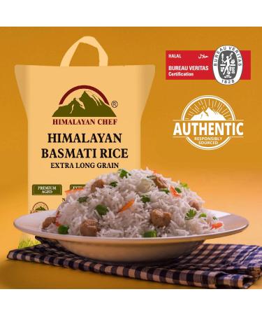 Himalayan Chef Basmati Rice - 10 lbs | Extra Long Grain, Fluffy & Aromatic - Buy Online on GoSupps.com