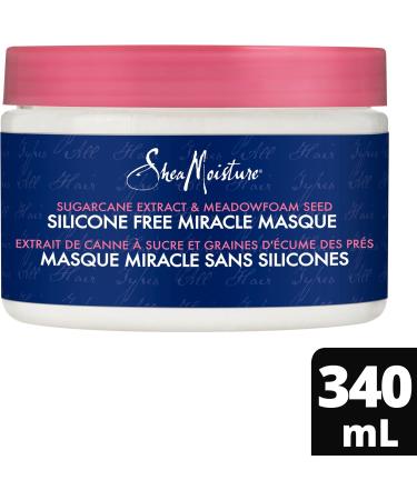 SheaMoisture Silicone-Free Miracle Masque Hair Treatment for all hair types Sugarcane Extract & Meadowfoam Seed hair conditioner with marshmallow root 340 ml Treatment Masque - Buy Online on GoSupps.com