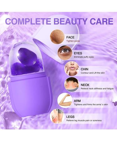 Beauty Ice Roller for Face, Eye & Neck - Enhance Skin Glow, Tighten Pores, & Reduce Wrinkles - Reusable Facial Tool for Acne - Purple - Buy Online on GoSupps.com
