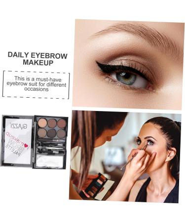 NOLITOY 8 Sets Eyebrow Powder Set Flash Suit Multifunctional Cosmetic Accessory Eyebrow Stickers Brush - Buy Online on GoSupps.com