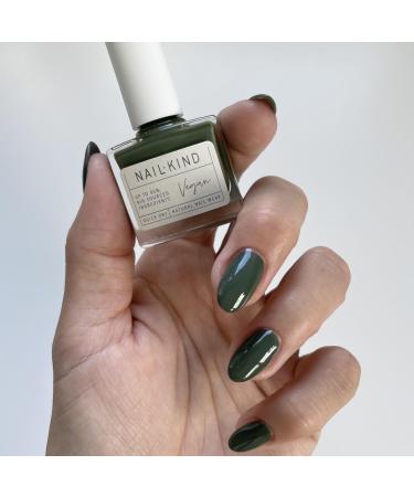 NAILKIND Green Daze Khaki Nail Polish - Vegan & Peta Certified - Long Lasting & Chip Resistant - 8ml - Buy Online on GoSupps.com