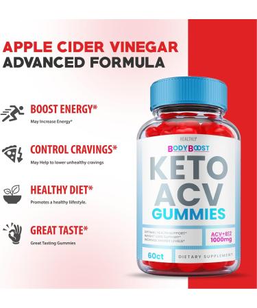 Body Boost Keto Gummies with ACV - Vegan Formula for Weight Loss - 60 Gummies - Buy Online on GoSupps.com
