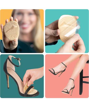 Metatarsal Pads for Women - 2 Pairs Ball of Foot Cushions for All Day Pain Relief and Comfort | Shoe Inserts - Beige - Buy Online on GoSupps.com