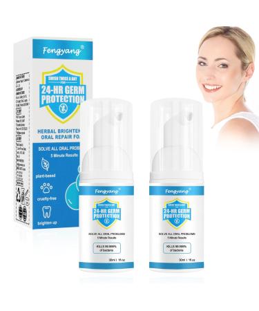 Fengyang 2Pcs foam toothpaste tooth whitening mousse foam mousse foam deep cleaning tooth white toothpaste foaming baking powder toothpaste deep cleaning stain removal tooth white toothpaste