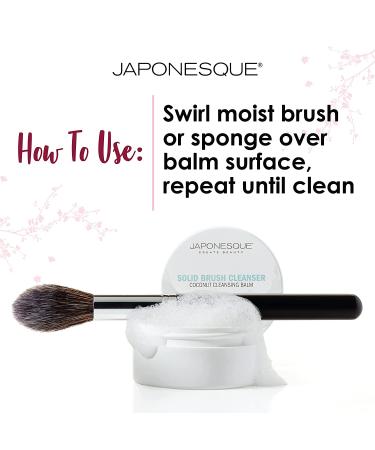 JAPONESQUE Makeup Brush and Sponge Cleanser Balm - Coconut Scented, Solid & Mess-Free - Travel Friendly - Buy Online on GoSupps.com