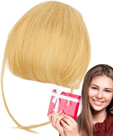 Bang Extensions Clip Human Hair - French Bangs Clip on Fake Bangs Fringe - Natural Color Fringe Hairpieces Stylish Neat Bangs Hair Extension for Girls Women 613# - Buy Online on GoSupps.com