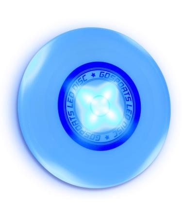GoSports Ultimate Light Up Flying Disc - 175 Grams with 4 LEDs - Multi, Red, or Blue
