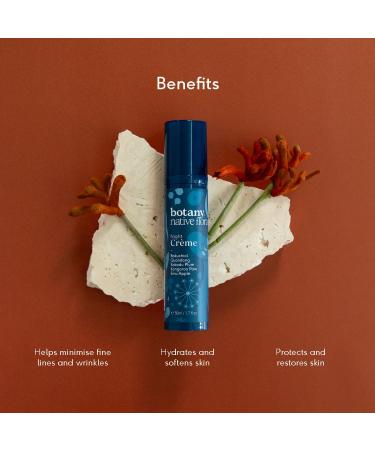 Botany Native Flora Night Cream - Deeply Moisturising Face Cream with Australian Plant Extracts | Anti-Aging & Sun Damage Protection - 1.7 Fl Oz - Buy Online on GoSupps.com