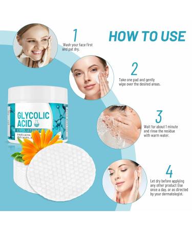 ARCHIDATE 30% Glycolic Acid Pads Glycolic Acid Exfoliating Pad With Natural Extracts Reduce Dark Spots Acne and Blackheads Improve Rough Pores Oil Control Smooth Fine Lines 50 Pads - Buy Online on GoSupps.com