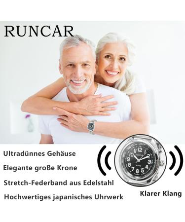 RUNCAR Talking Watch for Blind Seniors - Loud Voice German Speaking Ideal Gift for Women & Parents - Buy Online on GoSupps.com
