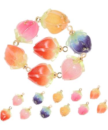 COHEALI 54 Pcs Acrylic Handmade Material Flower Dangle Earrings Mini Strawberry Pendant Novelty Ornaments 3d - Buy Online on GoSupps.com